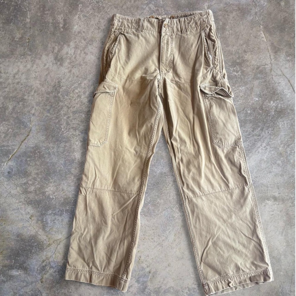 American Eagle Vintage Y2K Mens 30x32 Cargo Skate Grunge Streetwear Tan Pants